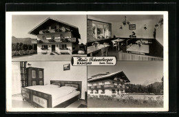 AK Ramsau, Haus Schneeberger, Innenansichten Schlafzimmer U. Gastraum  - Autres & Non Classés