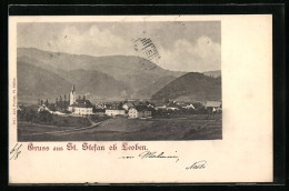 AK St. Stefan Ob Leoben, Teilansicht Mit Kirche  - Altri & Non Classificati