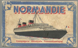 PAQUEBOT NORMANDIE  - UN CARNET DE 20 VUES-  CARTES POSTALES - Passagiersschepen