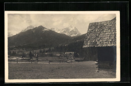 AK Hinterstoder, Teilansicht Mit Bergpanorama  - Otros & Sin Clasificación