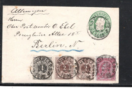 1892 ,10 C. (1884 ) Et  1,2 C .oblit. Claire ,entier 10 C. Petit Format  Pour Allemagne, Au Tarif !, Rare '#224 - 1884-1891 Leopold II