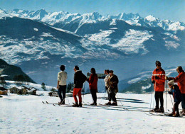 CPM - CRANS S/SIERRE - Ecole Suisse De Ski Vue Sur Les Alpes ...Edition Perrochet - Crans-Montana
