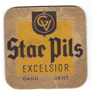 966a  Brij. Excelsior Gent Star Pils (vuil Gaatje - Bierdeckel