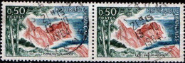 France Poste Obl Yv:1391 Mi:1445 Cote D'azur Varoise Paire (TB Cachet Rond) - Used Stamps