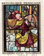 France Poste Obl Yv:1377 Mi:1427 Eglise Ste Foy Conches Vitrail (TB Cachet Rond) - Oblitérés