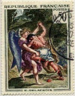 France Poste Obl Yv:1376/1377 Œuvres D'art Delacroix & Eglise Ste Foy Conches Vitrail (Beau Cachet Rond) - Used Stamps