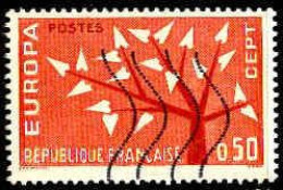 France Poste Obl Yv:1359 Mi:1412 Europa Cept Arbre à 19 Feuilles (Lign.Ondulées) - Used Stamps
