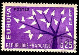 France Poste Obl Yv:1358 Mi:1411 Europa Cept Arbre à 19 Feuilles (Beau Cachet Rond) - Usati
