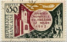 France Poste Obl Yv:1334 Mi:1387 Journée Mondiale Du Théâtre 27 Mars 1962 (cachet Rond) - Gebruikt