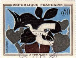 France Poste Obl Yv:1319 Mi:1372 Georges Braque Le Messager (TB Cachet Rond) - Oblitérés
