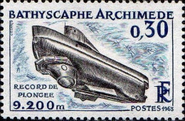 France Poste N** Yv:1368 Mi:1421 Bathyscaphe Archimède Record De Plongée - Neufs