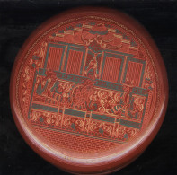 Antique Burma  Royalty 8-piece Hand-painted, Hand Etched Coaster Set Intricate Work Ca 1900 - Aziatische Kunst