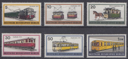 Berlin Mi.Nr. 379-84 Berliner Verkehrsmittel - Schienenfahrzeuge - U-Bahn,Straßenbahn, S-Bahn - Neufs