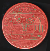 Antique Burma  Royalty 8-piece Hand-painted, Hand Etched Coaster Set Intricate Work Ca 1900 - Aziatische Kunst