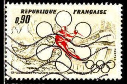 France Poste Obl Yv:1705 Mi:1781 Jeux Olympiques Sapporo Slalom (Lign.Ondulées) - Gebraucht