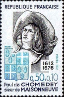 France Poste N** Yv:1706 Mi:1782 Paul De Chomedey Fondateur De Montreal - Neufs