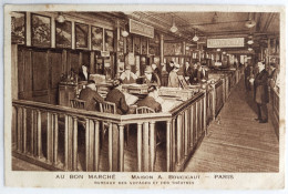 CPA Carte Postale / Ephemera / Publicité / AU BON MARCHÉ, Maison A. Boucicaut / Bureaux Des Voyages Et Des Théâtres. - Winkels