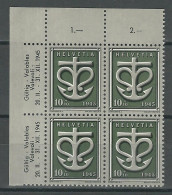 SBK W19, Mi 443 ** Viererblock - Unused Stamps