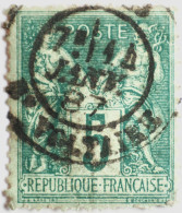 -Sage    Obl   :  BUREAUX De QUARTIER De PARIS.BD VOLTAIRE.1887. - 1876-1898 Sage (Type II)
