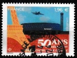 FRANCIA 2024 . 50 Ans Aeroport Charles De Gaulle - YV 5763 - Cachet Rond - Used Stamps