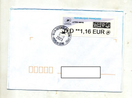 Lettre Cachet La Defense Sur Seine - Manual Postmarks