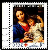 France Poste Obl Yv:3620 Mi:3762 Pierre Mignard La Vierge à La Grappe (Lign.Ondulées) - Used Stamps