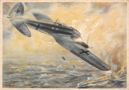 Guerre 1939-45  -  Carte Allemande  -  Militaires, Avions, Aviation, Marine    -  Illustrateur En 1939  - - Guerre 1939-45