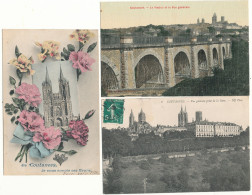 Lot De 3 Cartes De Coutances - Coutances