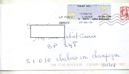 Lettre Flamme Chiffree Sur Ciappa Vignette Bureau Chauny - Maschinenstempel (Werbestempel)