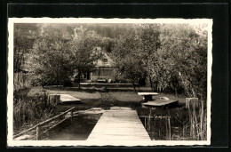 AK Krumpendorf A. W., Holzsteg Am See Mit Blick Auf Garten  - Autres & Non Classés