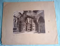 GIUSEPPE MARIO D'AMICO STAMPA SU RASO FIRENZE SAN MICHELE ALL'ORTO - Prints & Engravings