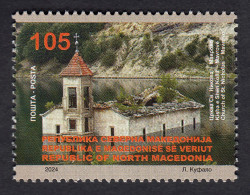 North Macedonia 2024 Church Of St. Nicholas Mavrovo Religions Christianity Architecture MNH - Macedonia Del Norte