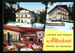 AK Ramsau Am Dachstein, Gasthof Und Pension Adlerhorst Im Schnee, Mit Innenansicht  - Other & Unclassified