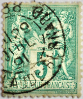 -Sage    Obl   :  BUREAUX De QUARTIER De PARIS.R CLAUDE BERNARD.1891 - 1876-1898 Sage (Type II)