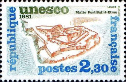 France Service N** Yv: 70 Mi:26 Unesco Malte Fort Saint-Elme - Ongebruikt