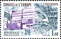 France Service N** Yv: 65 Mi:27 Strasbourg Bâtiment Du Conseil - Mint/Hinged