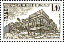France Service N** Yv: 63 Mi:25 Strasbourg Bâtiment Du Conseil - Mint/Hinged