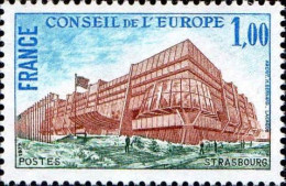 France Service N** Yv: 54 Mi:21 Strasbourg Bâtiment Du Conseil - Mint/Hinged