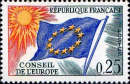 France Service N** Yv: 29 Mi:10 Drapeau Européen - Mint/Hinged