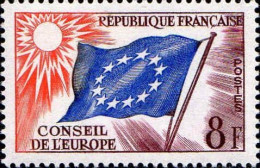 France Service N** Yv: 17 Mi:2 Drapeau Européen - Mint/Hinged