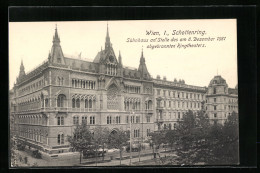 AK Wien I, Schottenring, Sühnhaus An Stelle Des Am 8. Dezember 1881 Abgebrannten Ringtheaters  - Autres & Non Classés