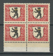 SBK J47, Mi 231 Viererblock ** MNH - Nuovi