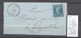 France - Lettre BANNE - Ardéche - 1869 - GC301 - Type 22 - 1849-1876: Période Classique