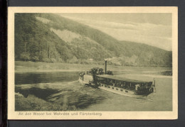 AK Oberweser Dampfschifff. Um 1920 Raddampfer Bei Werden Und Fürstenberg (PK0773 - Altri & Non Classificati