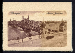 AK Budapest Um 1900 Franz-Josefsbrücke Auf Handgehobenem Papier (PK0777 - Altri & Non Classificati