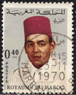 Maroc Poste Obl Yv: 543 Mi:608 Hassan II Burnous Marrakech 23-11-1970 (TB Cachet à Date) - Morocco (1956-...)