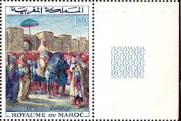 Maroc Poste N** Yv: 471 Mi:530 Delacroix Sultan Moulay Abderahman Bord De Feuille - Marokko (1956-...)