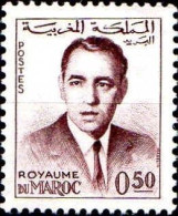 Maroc Poste N* Yv: 442 Mi:499 Hassan II (Trace De Charnière) - Marruecos (1956-...)