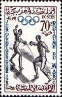 Maroc Poste N* Yv: 420 Mi:469 Jeux Olympiques Rome Escrime (Trace De Charnière) - Morocco (1956-...)