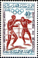 Maroc Poste N* Yv: 418 Mi:467 Jeux Olympiques Rome Boxe (Trace De Charnière) - Marocco (1956-...)